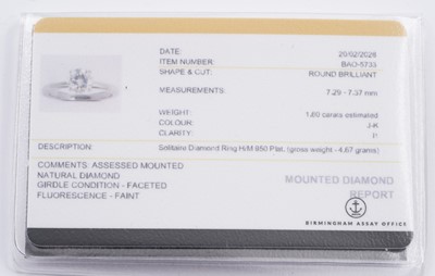 Lot 690 - A solitaire diamond ring