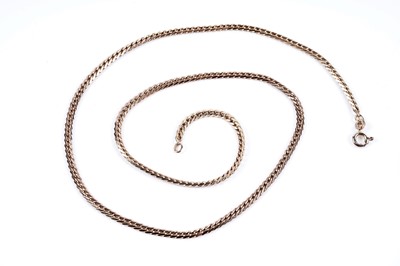 Lot 80 - A 9ct rose gold chevron link neck chain