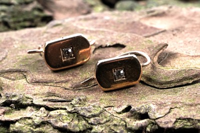 Lot 12 - A pair of Victorian diamond earrings