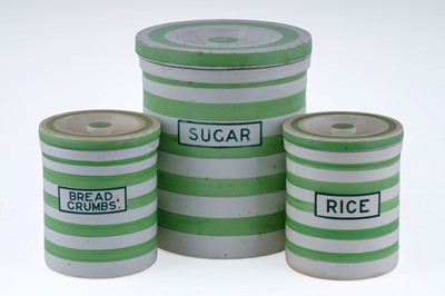 Lot 227 - Three Maling ‘Evergreen’ storage jars