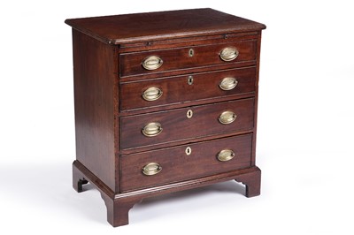 Lot 565 - A Georgian and later mahogany bachelor's chest of drawers