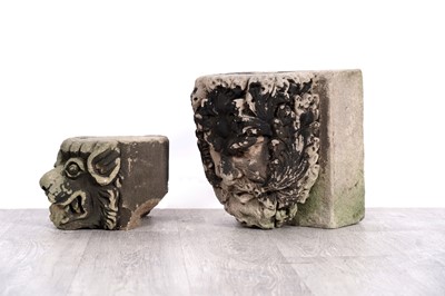 Lot 440 - Two Antique carved stone architectural elements