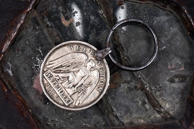 Lot 186 - Waterloo Medal 1815 and mirror belonging to Robert Campbell