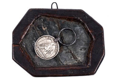 Lot 186 - Waterloo Medal 1815 and mirror belonging to Robert Campbell