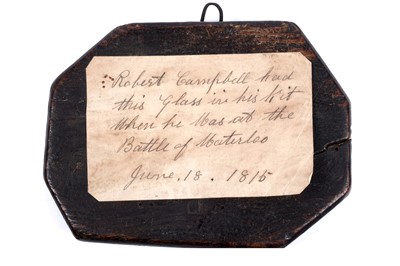 Lot 186 - Waterloo Medal 1815 and mirror belonging to Robert Campbell