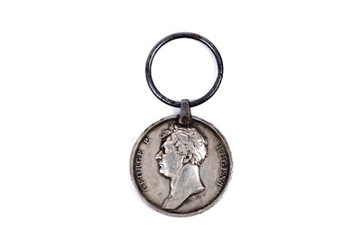 Lot 186 - Waterloo Medal 1815 and mirror belonging to Robert Campbell