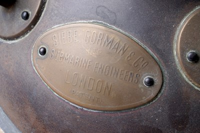 Lot 361 - Siebe Gorman & Co.: a six-bolt copper and brass diver’s helmet