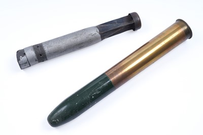 Lot 355 - An inert German incendiary bomb; and an anti-tank artillery shell