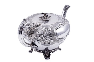 Lot 234 - An early Victoria Scottish silver three-piece teaset