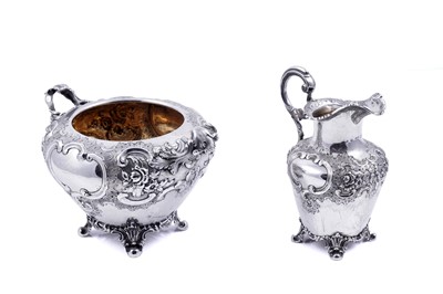 Lot 234 - An early Victoria Scottish silver three-piece teaset