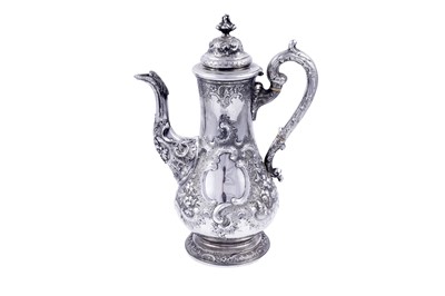 Lot 235 - An early Victoria Scottish silver coffee pot