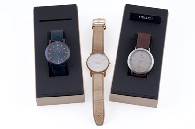 Lot 355 - Contemporary dress wristwatches, comprising Lilienthal and Bering