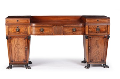 Lot 78 - A Regency mahogany pedestal sideboard