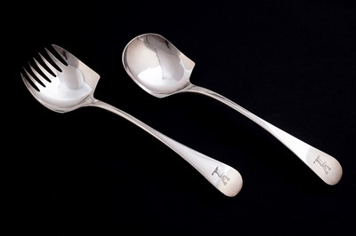 Lot 470 - A pair of Scottish silver salad servers