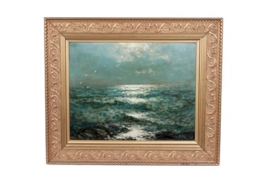 Lot 246 - John Falconar Slater - Dawn Seascape with Crashing Waves | oil