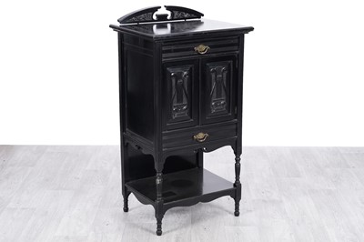 Lot 47 - An Edwardian ebonised cabinet