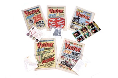 Lot 244 - Victor comics, with giveaways