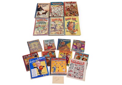 Lot 64 - Radio Fun and other vintage annuals; and a Film Fun Comic
