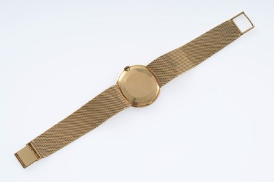 Lot 613 - Omega: an 18ct yellow gold cased manual wind wristwatch