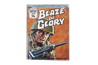 Lot 182 - Original artwork for Battle Picture Library No. 32 “A Blaze of Glory”