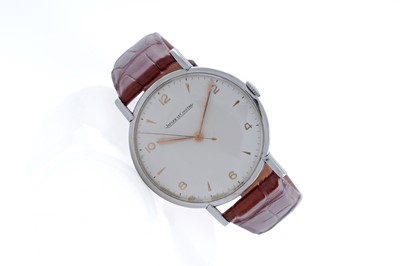 Lot 619 - Jaeger LeCoultre: a stainless steel cased manual wind movement
