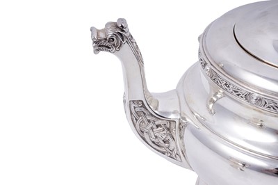 Lot 142 - A George V silver teapot; and other silver items