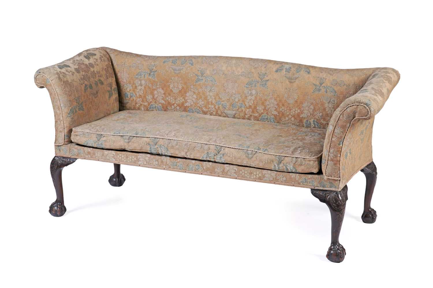 Lot 542 - A Georgian serpentine back settee