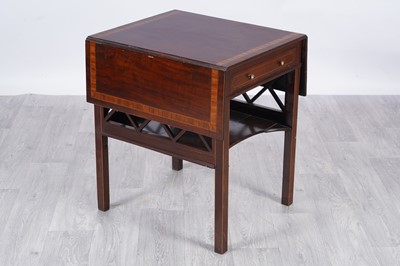 Lot 32 - An unusual 19th Century and later mahogany and inlaid Pembroke table