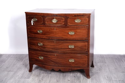 Lot 2 - A 19th Century mahogany and inlaid bowfront chest of drawers