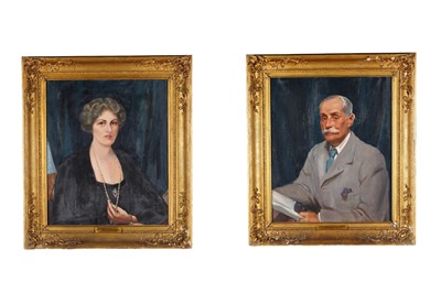 Lot 280 - B. Copnall - The Rt. Hon. Sir Thomas Charles Hobhouse; and Brenda, Lady Hobhouse | oil