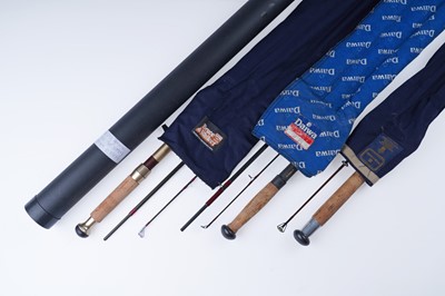 Lot 646 - Three salmon fly/spin rods