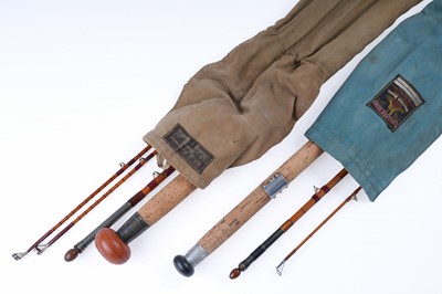 Lot 648 - Salmon fly rods by Foster Bros and WJ Cummins