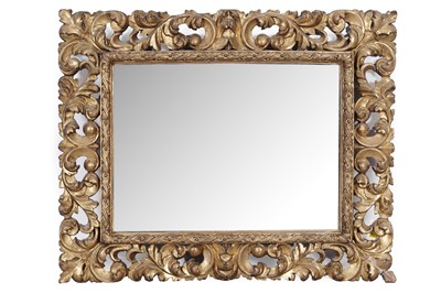 Lot 111 - A late 19th Century gilt wood over mantle mirror