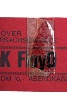 Lot 93 - A Pink Floyd signed concert ticket: 1970, Hannover