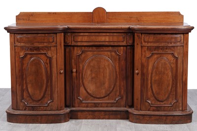 Lot 71 - A Victorian mahogany inverted breakfront sideboard