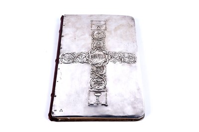 Lot 435 - A Victorian silver mounted volume of "The Communion and Other Services"