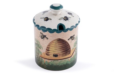 Lot 313 - A Wemyss Ware honey pot and cover
