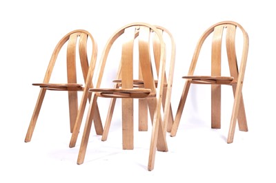 Lot 12 - David Colwell: an ash TS Series dining table and four C3 chairs