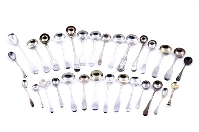 Lot 278 - Thirty various assorted silver condiment spoons