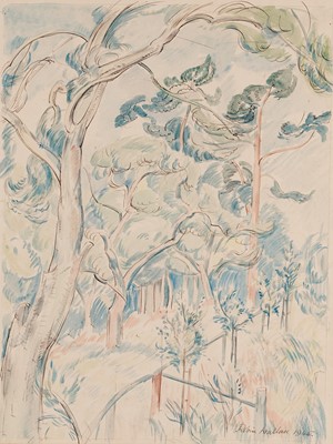 Lot 398 - Robin Wallace - Trees | watercolour