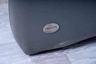 Lot 3 - Himolla: a ‘Rhine’ grey leather two seater sofa