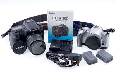 Lot 628 - Two Canon digital cameras and accessories