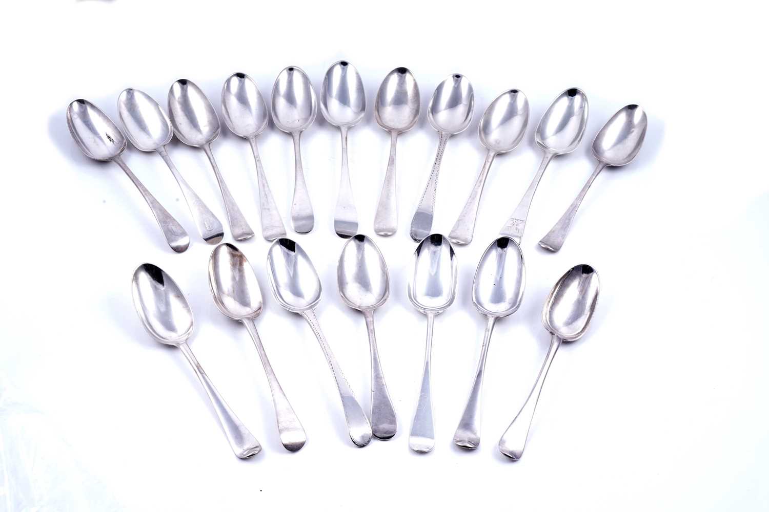 Lot 263 - Eighteen various antique silver tablespoons