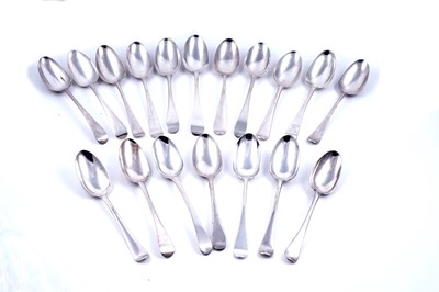 Lot 263 - Eighteen various antique silver tablespoons