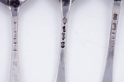 Lot 263 - Eighteen various antique silver tablespoons