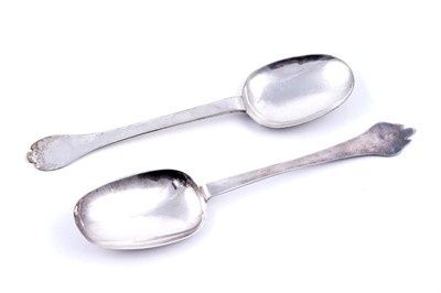 Lot 270 - A William and Mary silver trefid spoon; and a late 17th/early 18th Century silver trefid spoon