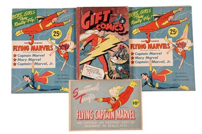 Lot 487 - Fawcett Captain Marvel flying toys