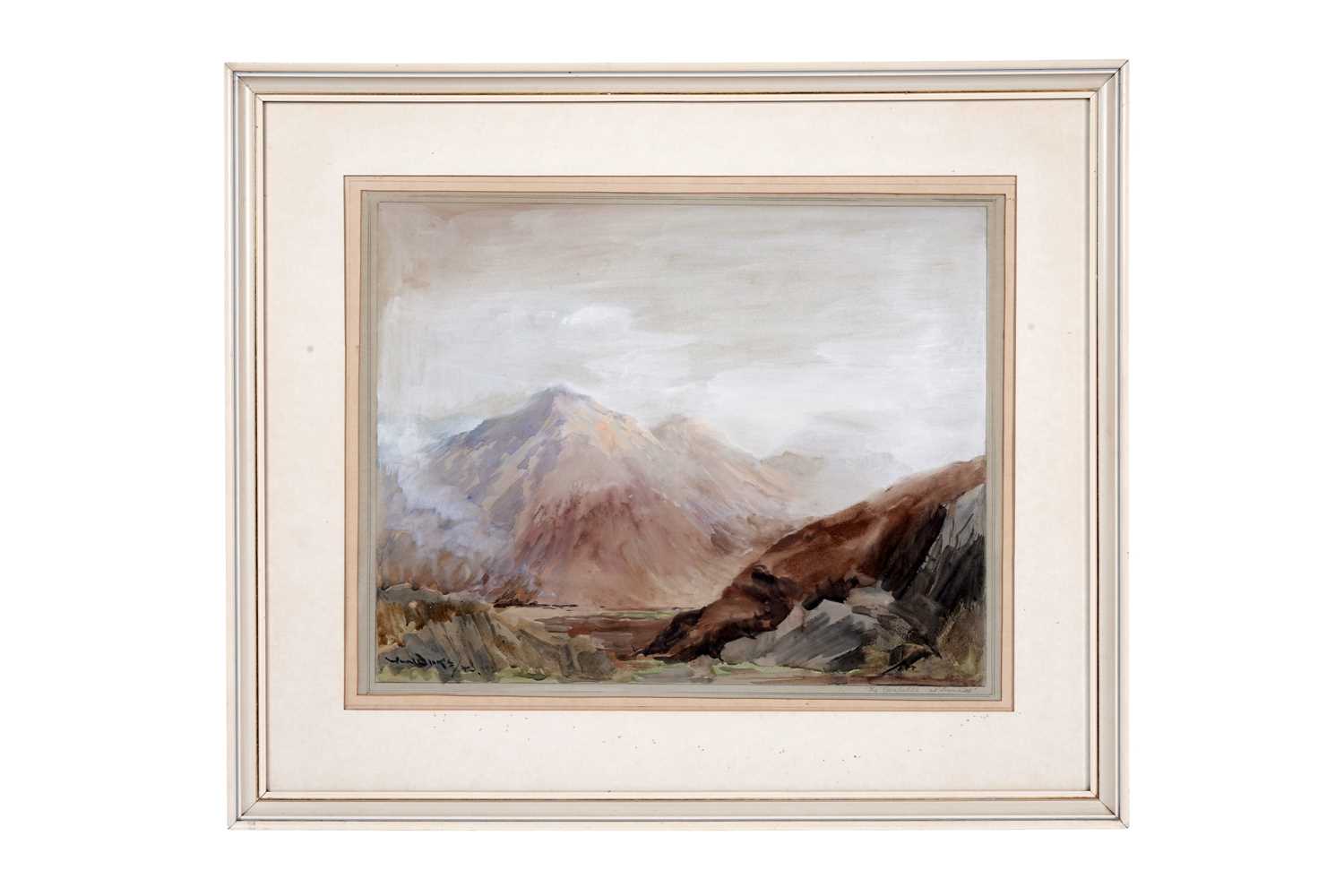 Lot 405 - Reuben Ward Binks - The Seafells at Sunrise | watercolour