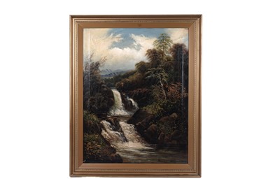 Lot 307 - 20th Century British School - Waterfall scene | oil