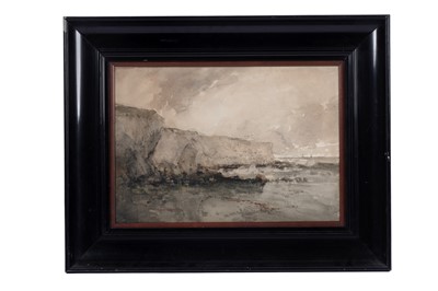 Lot 618 - George Horton - Coastal view on a stormy morning | watercolour